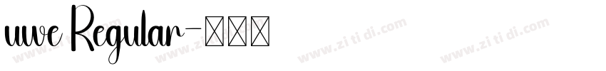 uwe Regular字体转换